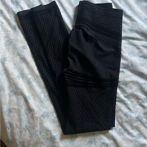 Savage X Fenty Black Patterned Leggings